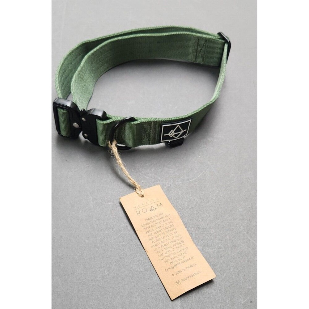 Roam Large Dog Control Collar Adjustable Heavy Duty 20-30" Green Size 5